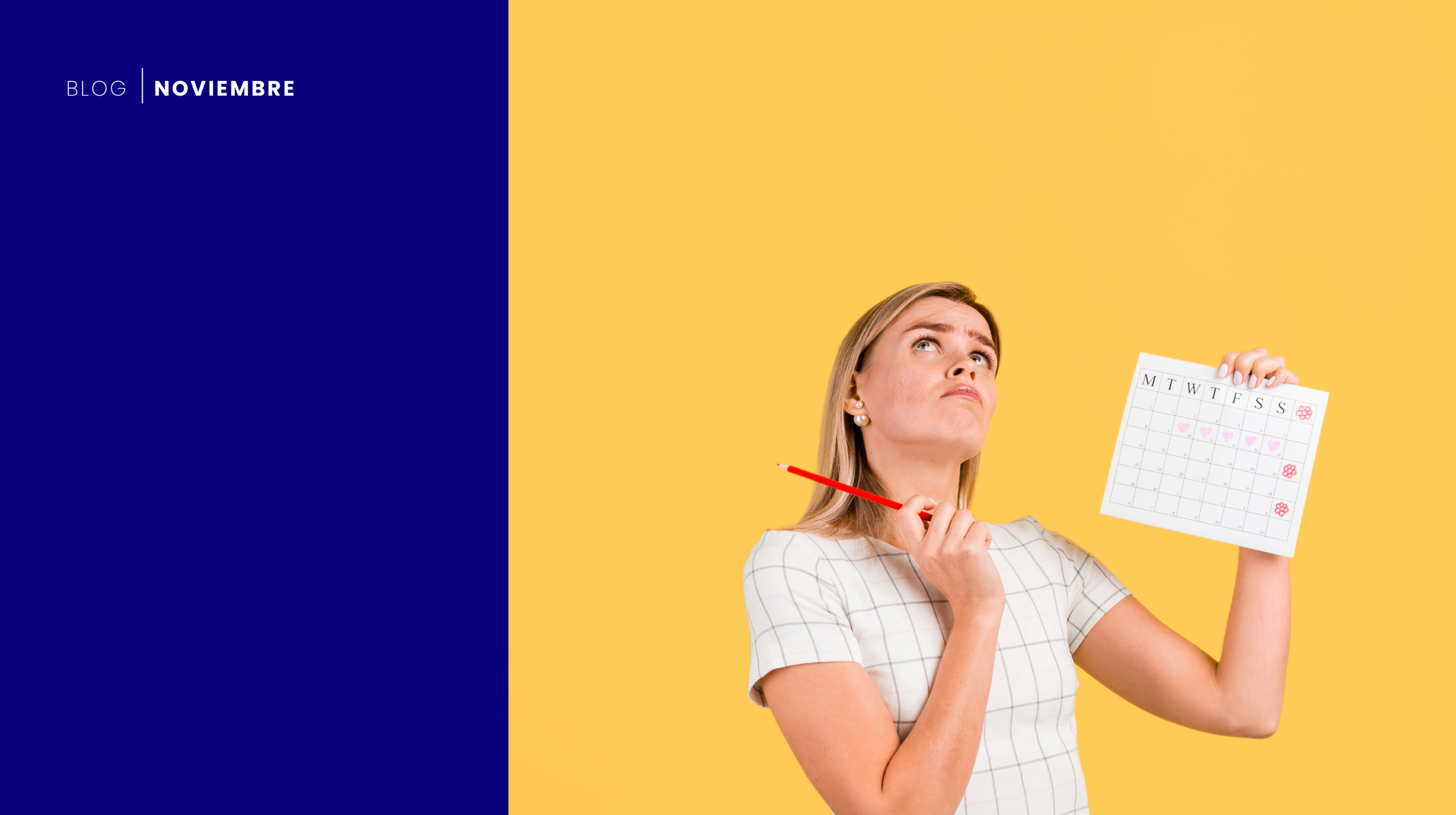 Chica joven sosteniendo un calendario- programacion de citas médicas