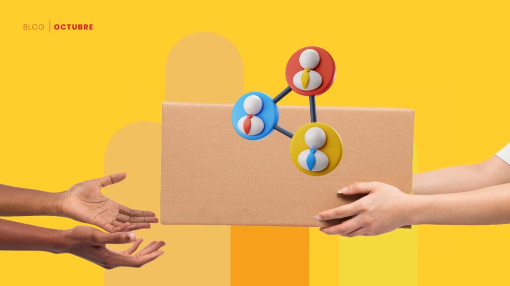 Comprende mejor a tus clientes: persona entregando un paquete