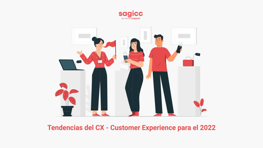 Personas con dispositivos electrónicos buscando las tendencias del CX