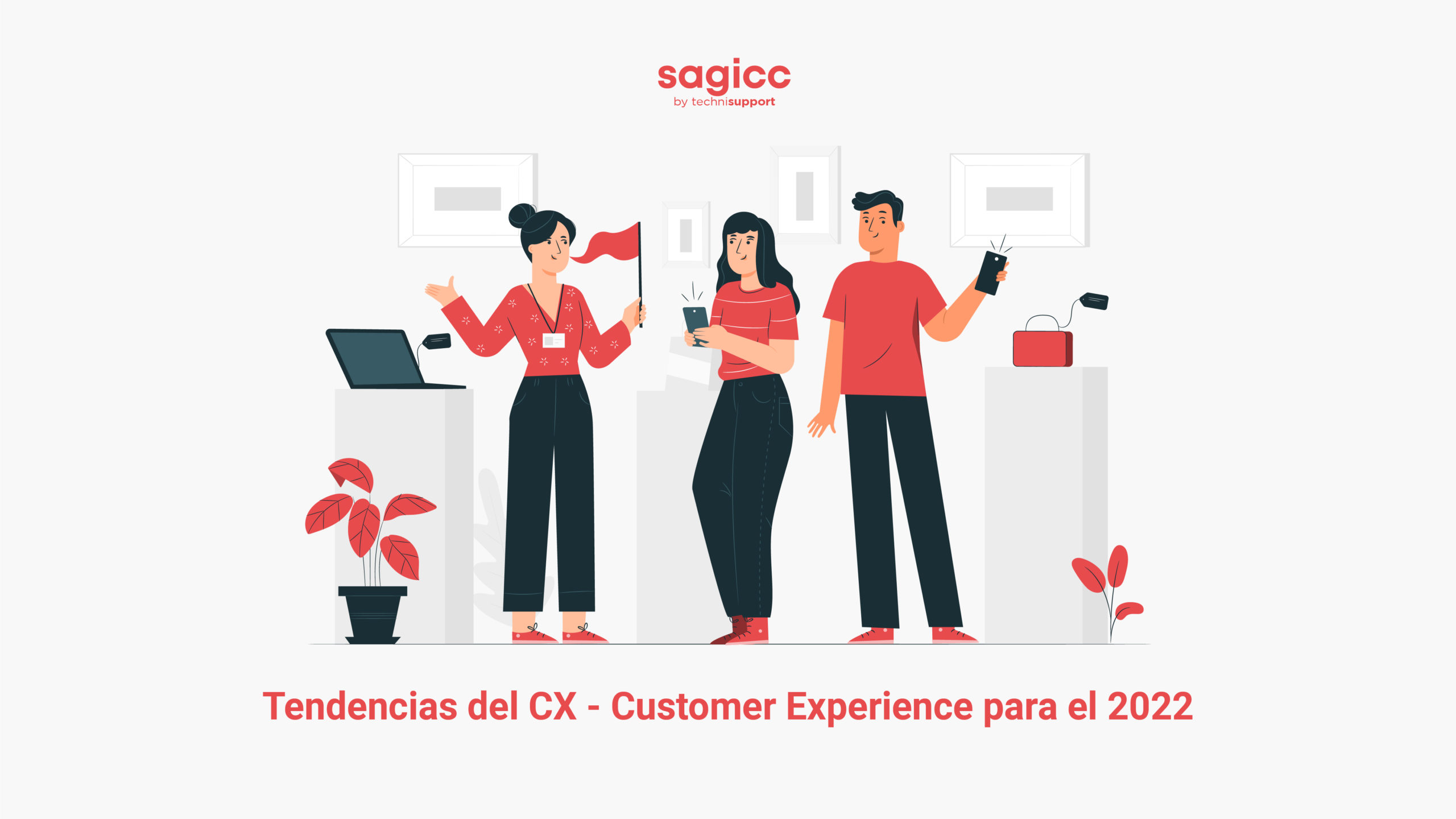 Personas con dispositivos electrónicos buscando las tendencias del CX