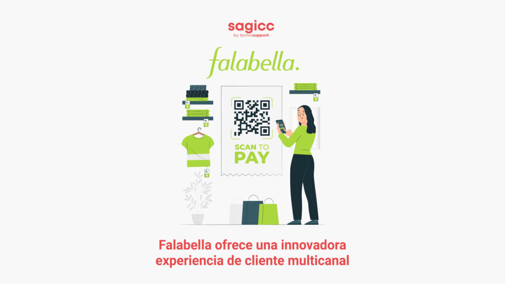 Mujer haciendo compras en falabella